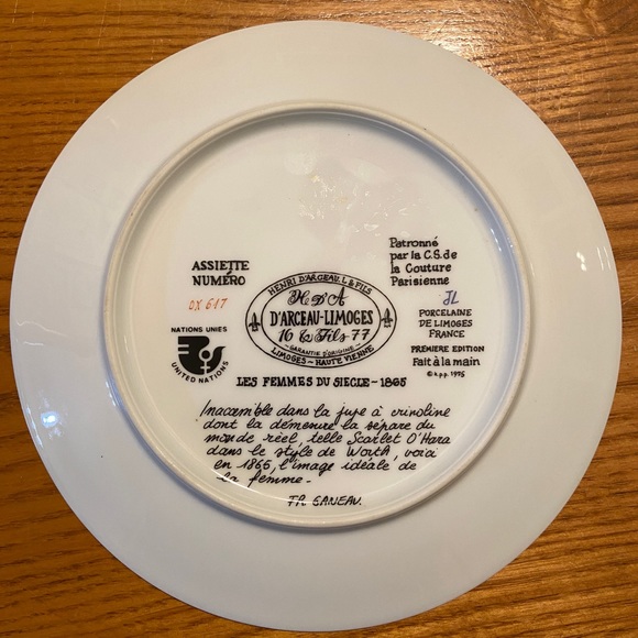 French Women Collector Plates set of 2 FR. GANGAV 1976 France - Picture 5 of 8